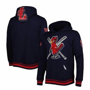 Pro Standard Men's Navy St. Louis Cardinals Mash Up Logo Pullover Hoodie Sz XL